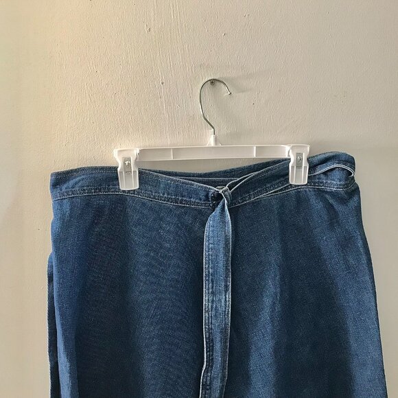 Women's GAP Denim Blue Wrap Skirt - Size XL - Picture 2 of 5